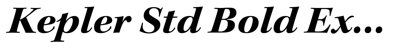 Kepler Std Bold Extended Italic Subhead